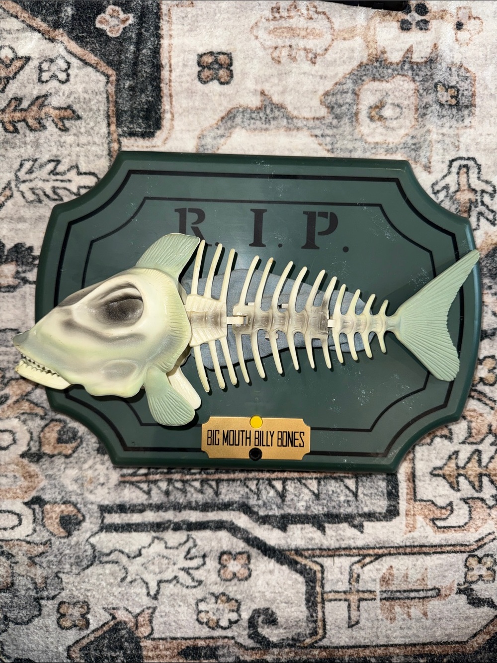 Vtg 1999 Gemmy Big Mouth Billy Bones Singing Fish Skeleton Decor “bad to bone”